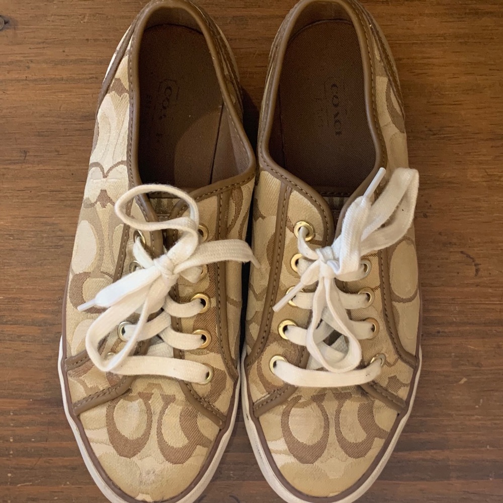 Coach sneakers Khaki & White 7.5 Barrett - Picture 4 of 10